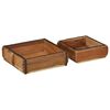vidaXL Tabuleiro 2 unid. Castanho 29 x 31 x 10 cm