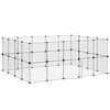 vidaXL Gaiola p/ animais de 36 pain&eacute;is c/ porta 175x140x70 cm a&ccedil;o preto