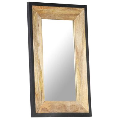 vidaXL Espelho 80x50 cm madeira de mangueira maciça