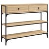 vidaXL Mesa consola 100x25x75 cm derivados de madeira carvalho sonoma