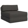 vidaXL Sof&aacute; Cama Dobr&aacute;vel Cinzento-Escuro 60 x 70 x 41 cm Tecido