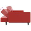 vidaXL Sof&aacute;-cama de 2 lugares couro artificial vermelho tinto