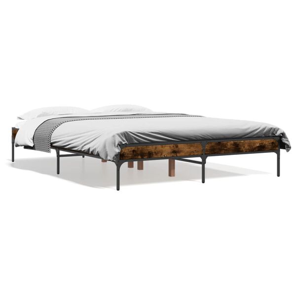 vidaXL Estrutura cama 120x190 cm derivados de madeira/metal