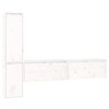 vidaXL M&oacute;veis de TV 4 pcs madeira de pinho maci&ccedil;a branco