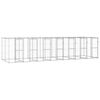 vidaXL Canil de exterior 16,94 m&sup2; a&ccedil;o galvanizado