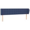 vidaXL Cabeceira de cama c/ abas tecido 183x23x78/88 cm azul