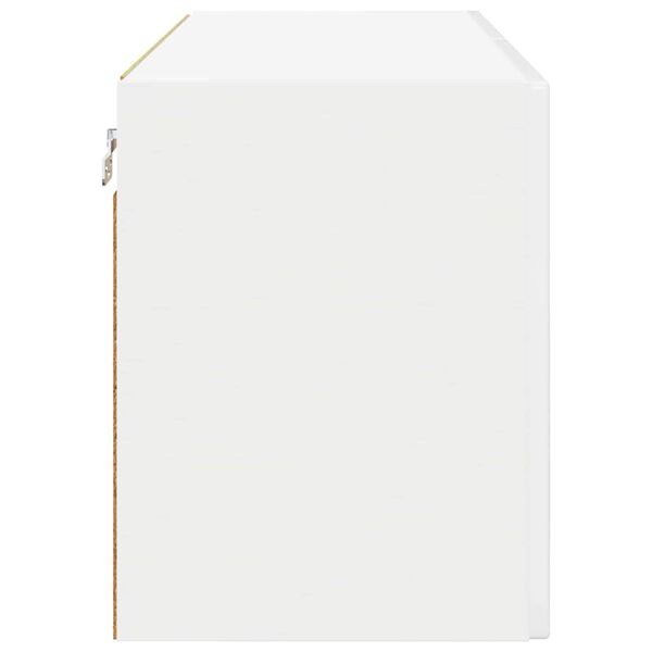 vidaXL Armário de cozinha suspenso com porta 2 pcs Branco Brilhante