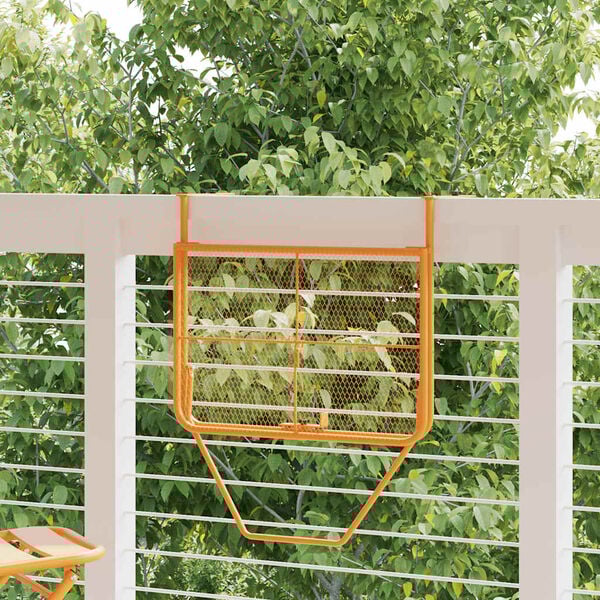 vidaXL Mesa para varanda 60x40 cm a&ccedil;o amarelo