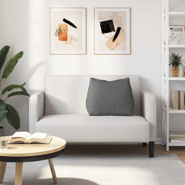 vidaXL Travesseiro para Costas Cinza Escuro 60 x 20 x 50 cm tecido