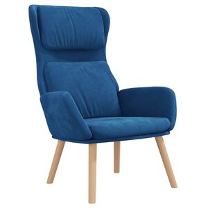 vidaXL Cadeira de descanso veludo azul
