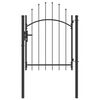 vidaXL Port&atilde;o de Jardim WOERDEN 125 x 100 cm A&ccedil;o Cinzeto Tranc&aacute;vel