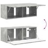 vidaXL Conjunto de Gabinete de Parede para TV 4 pcs Cinzento