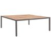 vidaXL Mesa de jardim 200x200x74 cm vime PE e madeira ac&aacute;cia cinzento