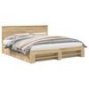 vidaXL Estrutura da Cama com cabeceira Carvalho Sonoma 200 x 200 cm