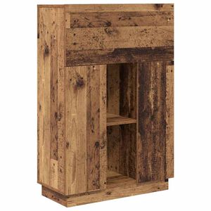 vidaXL Mesa Madeira Antiga Derivados de Madeira 71.5 x 31.5 x 106.5 cm