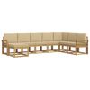 vidaXL Conjunto de Sof&aacute;s para Exterior 8 pcs Branco e Bege