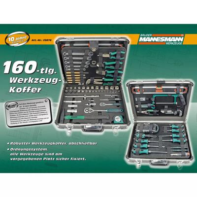 Brüder Mannesmann Conjunto de ferramentas 160 pçs 29078