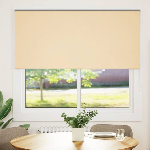 vidaXL Persiana de enrolar 155x130 cm largura tecido 151,6cm poli&eacute;ster