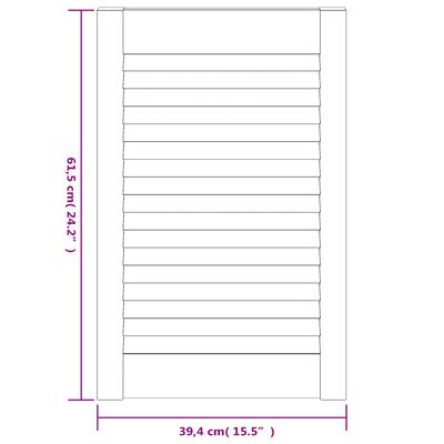 vidaXL Portas de armário 4 pcs com design de persiana pinho maciço
