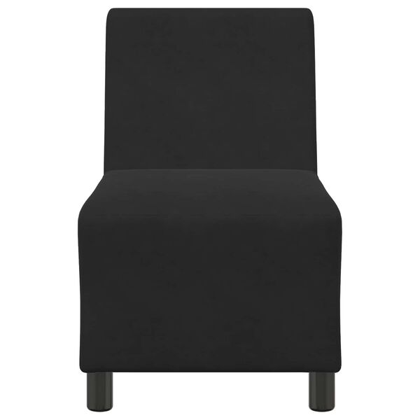 vidaXL | Unidade de Sof&aacute; Modular Sem Bra&ccedil;os | Preto 55 x 74 x 82 cm Veludo