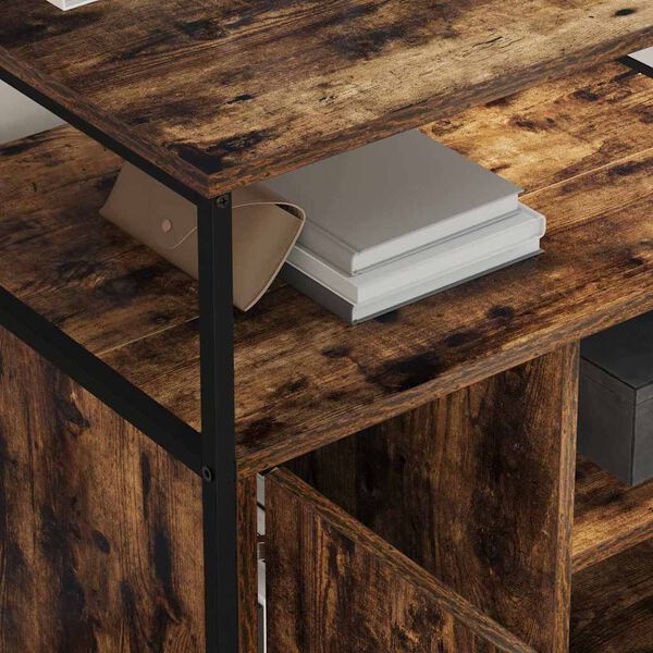 vidaXL Arm&aacute;rio com Esta&ccedil;&atilde;o de Carregamento com roda Carvalho Defumado