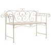vidaXL Banco de jardim 132 cm metal antigo branco