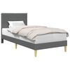 vidaXL Estrutura da Cama com cabeceira Cinza Escuro 90 x 190 cm tecido