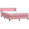 vidaXL Cama box spring com colch&atilde;o 160x210 cm veludo rosa
