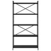 vidaXL Estante Carvalho Preto 80 x 30 x 155 cm Madeira processada