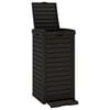 vidaXL Caixote do lixo p/ exterior 41x41x86 cm polipropileno preto