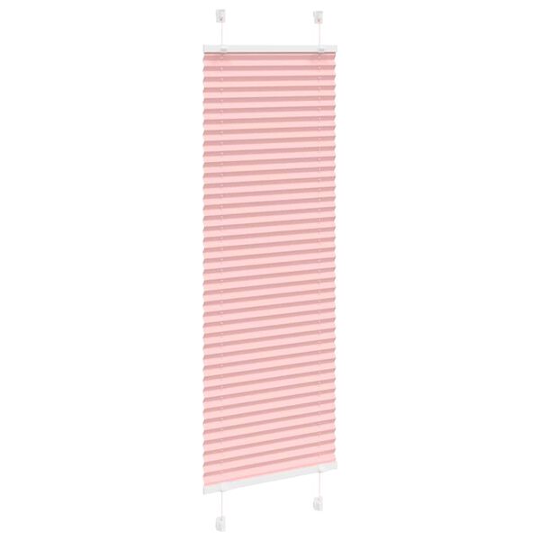 vidaXL Rosa Plissada Cega 40x100 cm Largura Tecido 39,4 cm Poli&eacute;ster
