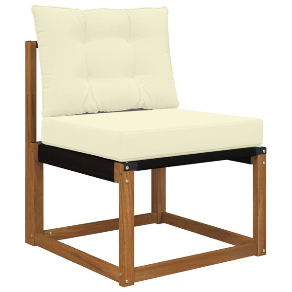 vidaXL Almofada para Sof&aacute; Externo 2 pcs Creme Poli&eacute;ster