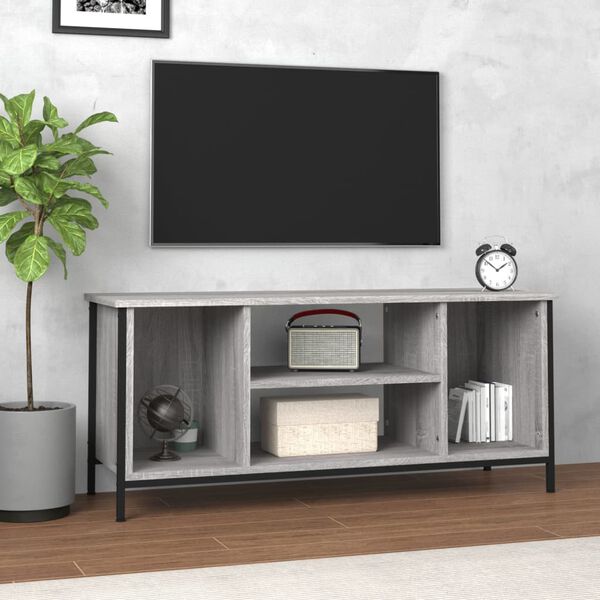 vidaXL M&oacute;vel de TV 102x35x45 cm derivados de madeira cinzento sonoma
