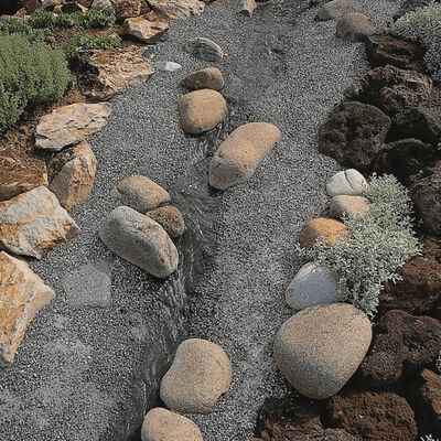 Ubbink Revestimento de lagoa com pedras Classic 5x1 m cinzento 1331003