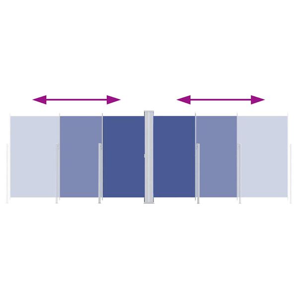 vidaXL Toldo lateral retr&aacute;til 200x600 cm azul