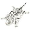 vidaXL Tapete tigre de pel&uacute;cia, 144 cm, branco