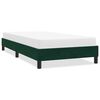 vidaXL Estrutura de cama sem colch&atilde;o 90x220 cm veludo verde-escuro