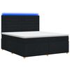 vidaXL Cama box spring com colch&atilde;o Preto 180 x 200 cm Tecido