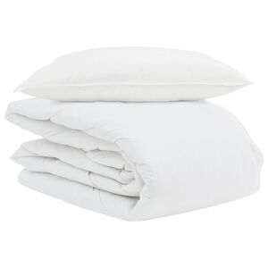 vidaXL Edredom de Ver&atilde;o Simples 2 pcs Branco Pena de ganso