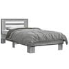 vidaXL Estrutura de Cama com Cabeceira Sonoma cinzento 80 x 200 cm