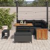 vidaXL Conjunto de Sof&aacute; de Jardim com almofada 8 pcs Preto