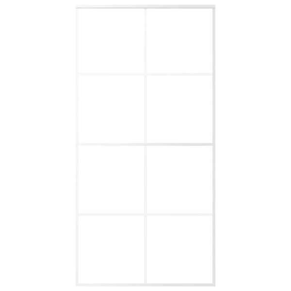 vidaXL Porta deslizante vidro ESG fosco e alum&iacute;nio 102,5x205 cm branco