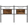 vidaXL Cabeceira de cama 137 cm derivados madeira/a&ccedil;o carvalho fumado