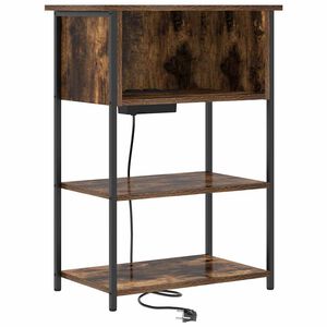 vidaXL Arm&aacute;rio de Cabeceira Carvalho Defumado 55 x 31 x 76 cm