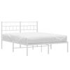 vidaXL Estrutura de cama com cabeceira 120x200 cm metal branco