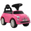 vidaXL Carro de passeio Fiat 500 rosa