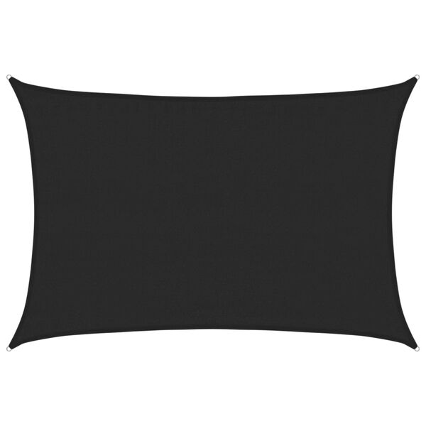 vidaXL Para-sol estilo vela 160 g/m&sup2; 3,5x4,5 m PEAD preto