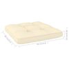 vidaXL Cadeira de jardim c/ almofadões cor creme pinho impregnado