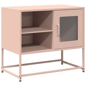 vidaXL Móvel de TV 68x39x60,5 cm aço rosa