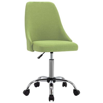 vidaXL Cadeiras de escritório com rodas 2 pcs tecido verde